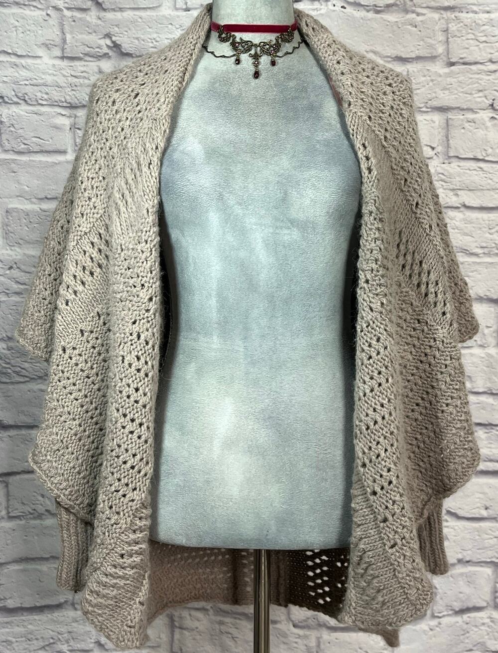 Elsamanda Italy Soft and Cozy Alpaca & Wool Blend Waterfall Boho Cardigan